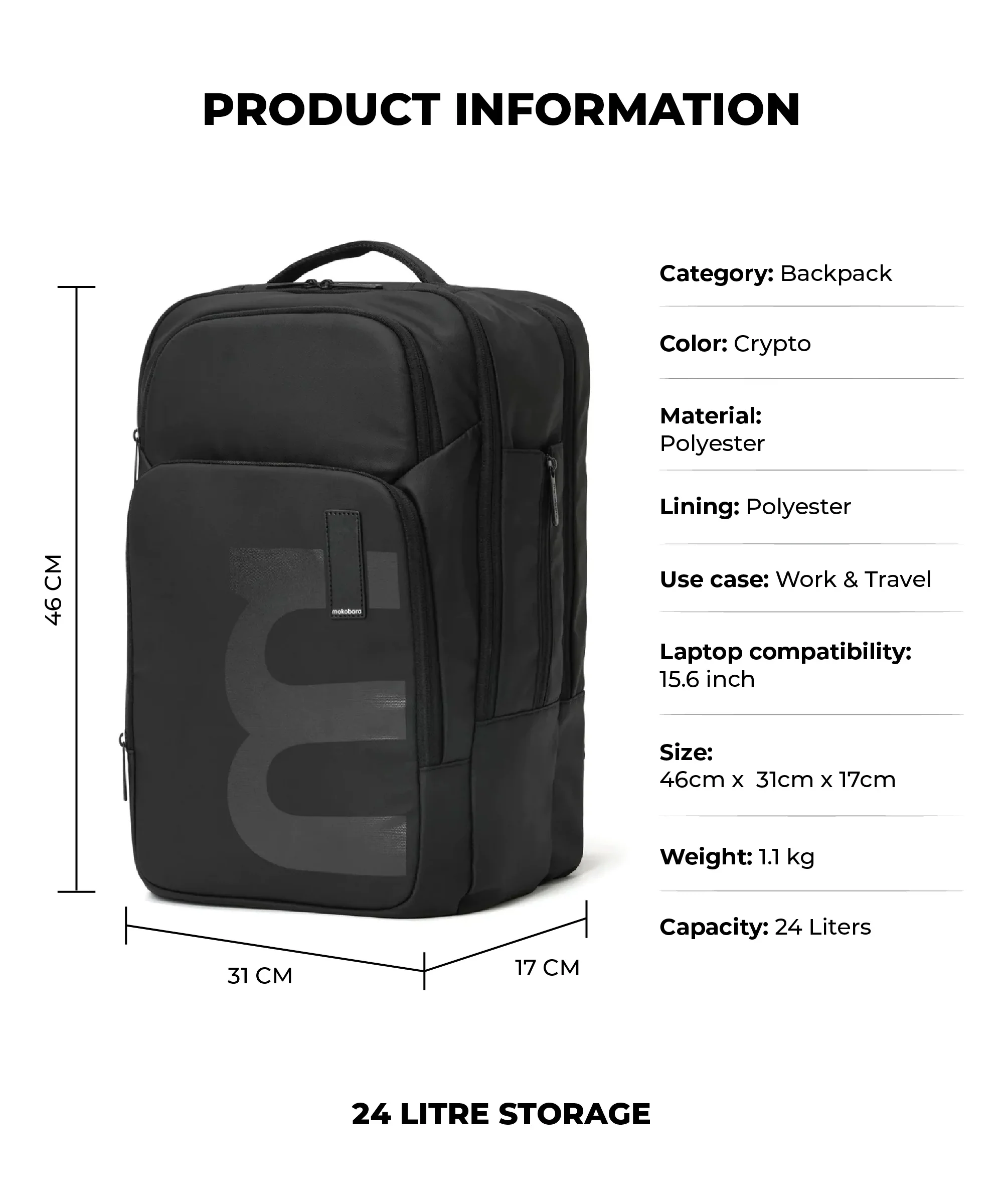 The Em Overnighter Backpack - 24L - Image 13